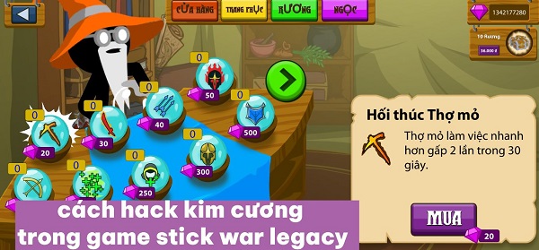 Chia sẻ cách hack kim cương trong game Stick War Legacy